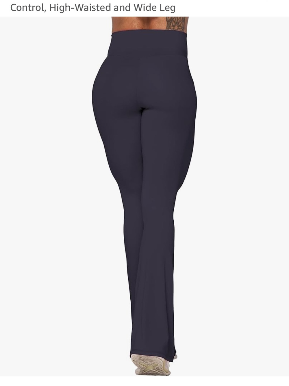 Amazon Women's High-Waist Flare Leg Pants in Dark Charcoal - Picture 4 of 6